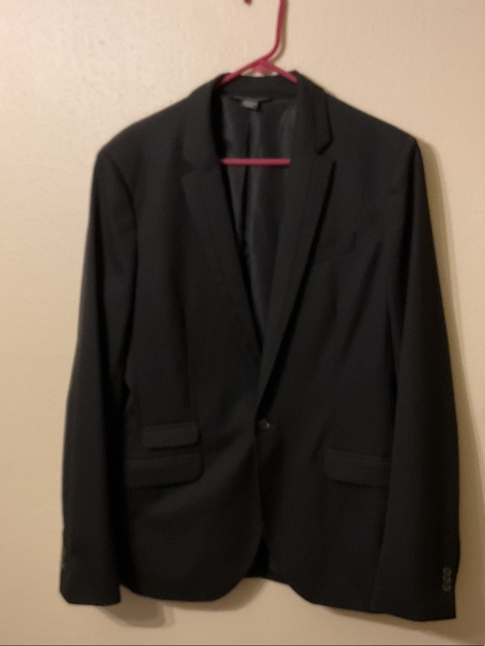 Armani Exchange Classic Black Men's Single-Breasted Blazer Size 42L